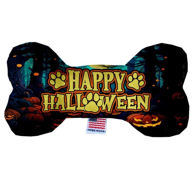 Haunted Happy Halloween 10 inch Bone Dog Toy